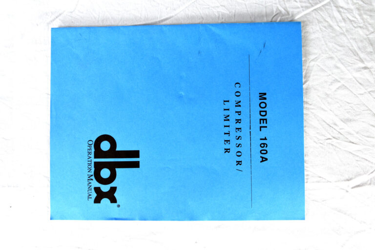 dbx 160A user manual
