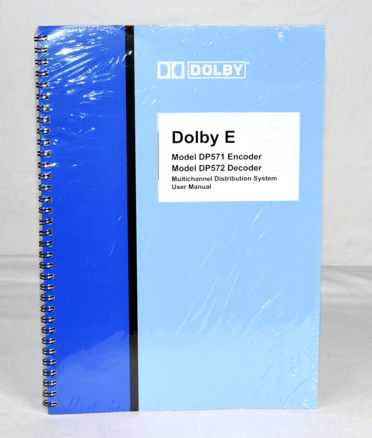 Dolby DP571 572 manual