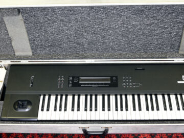 Korg M1 Synthesizer with flight case