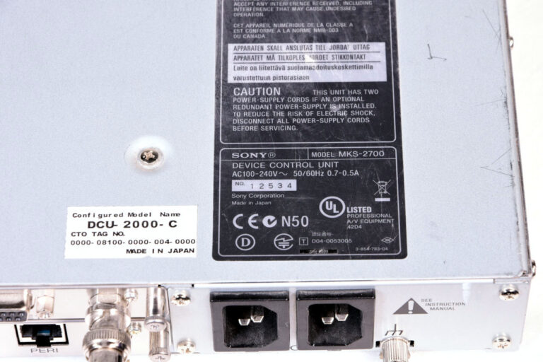 Sony MKS-2700 Device Control Unit