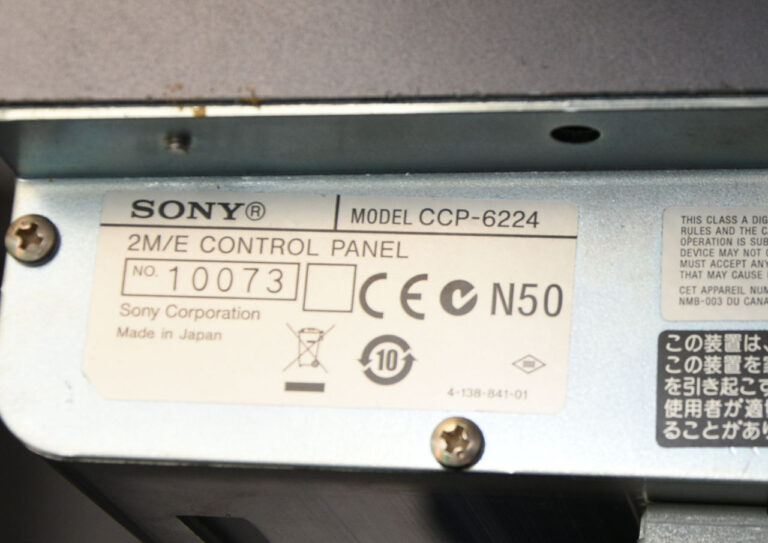 Sony CCP-6000 Control Panel