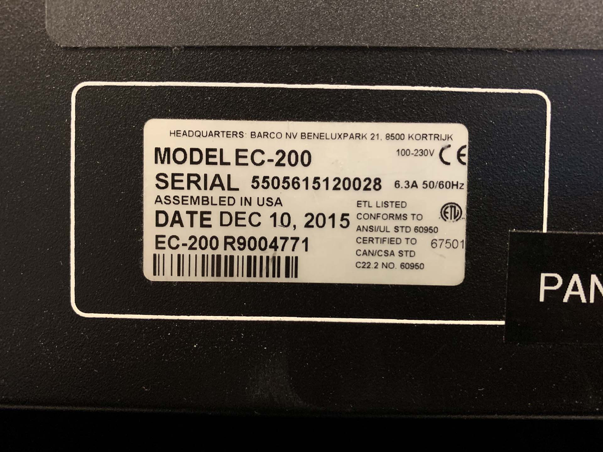 Barco EC210 Event Controller Gearwise AV & Stage Equipment