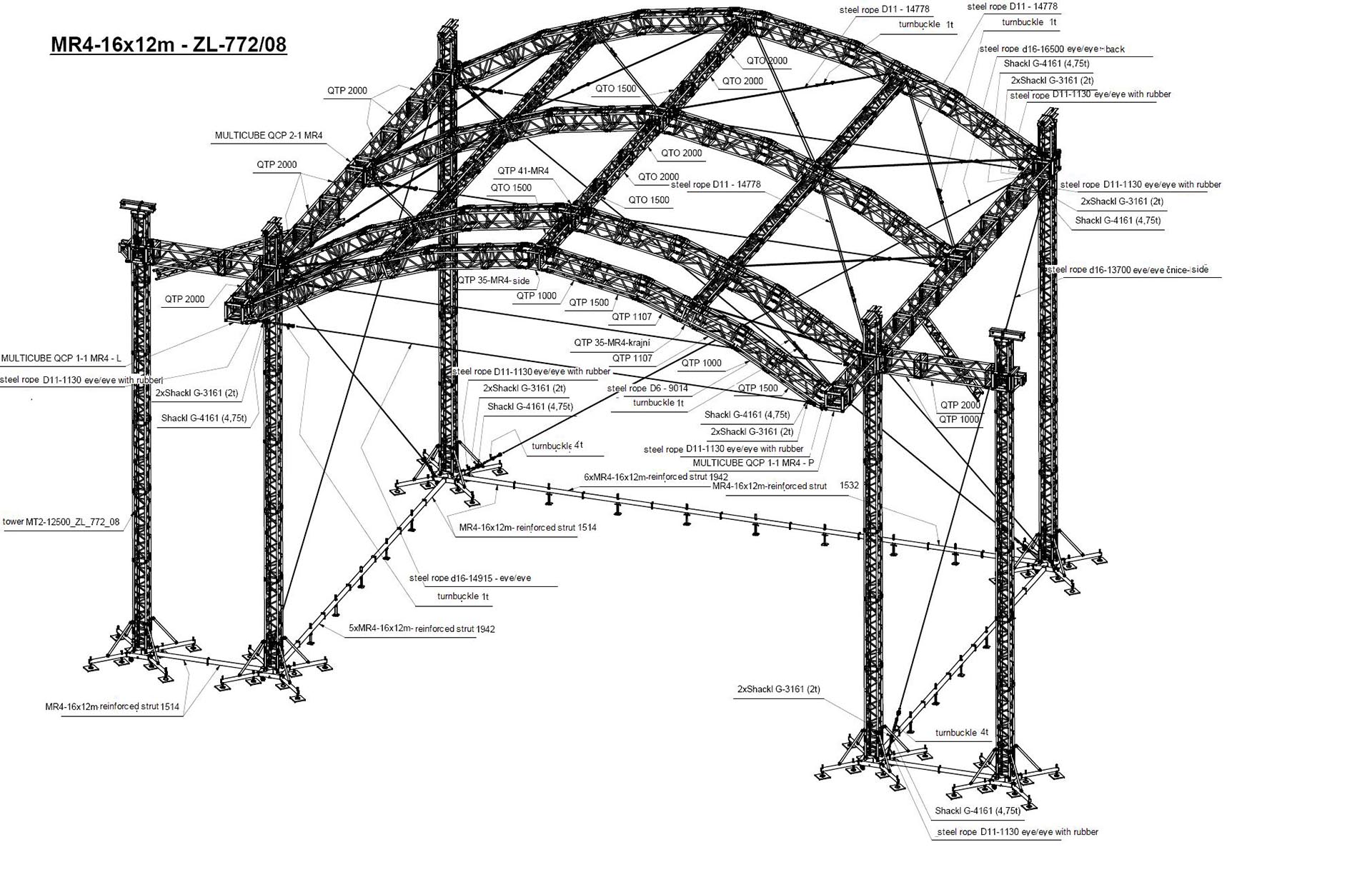 Milos MR4-16x12m roof system – Gearwise – AV & Stage Equipment