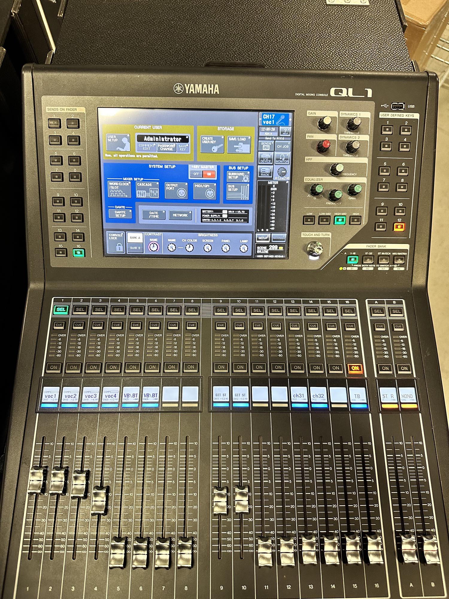 Yamaha QL1 dual console system Gearwise AV & Stage Equipment
